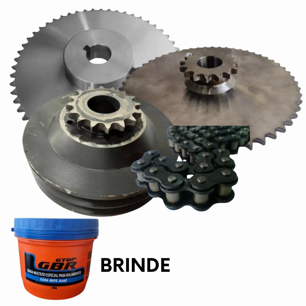 Kit Engrenagem Corrente Batedor Masseira Ae25 Gpaniz + Graxa GBR de brinde