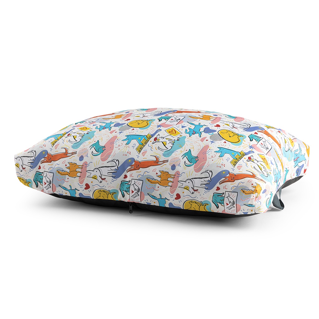 Cama Caminha Futon Pet Tamanho G para Cachorro Gato Cães com Zíper Hipoalergico Almofadao