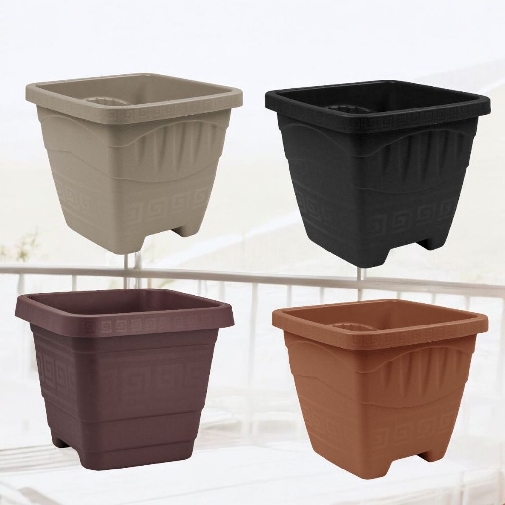 Kit 12 Vasos Plástico Quadrado Tacho 6 Litros Flores Decoração Jardim em Oferta na Shopee