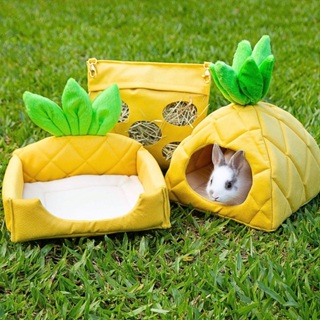 Kit p/ Porquinho da Índia - Abacaxi (Cama+Porta Feno +Toca) Guinea Pig Props em Oferta na Shopee