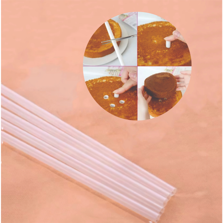 Kit Tubo Suporte para Bolo 34,5cm x 1cm Transparente em Oferta na Shopee