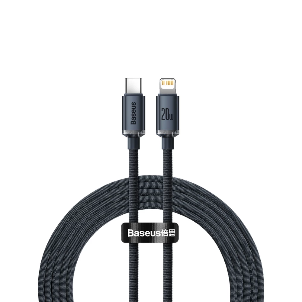 Baseus Cabo Turbo p Apple iPhone 20w Tipo-c / Lightning 2m Nylon Trançado Ultra Resistente Reforçado