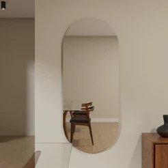 Espelho Oval Corpo Inteiro 150cm x 60cm 170cm x 70cm Grande Quarto Sala Banheiro Holl Salão Moderno Luxo Lançamento