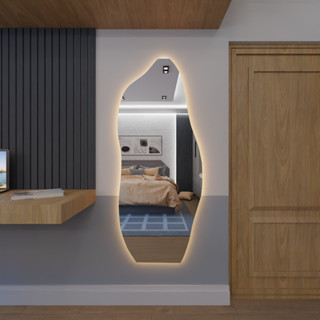 Espelho Orgânico Com Led 170cm x 70cm E06 Corpo Inteiro Lançamento Quarto Sala Banheiro Gr...
