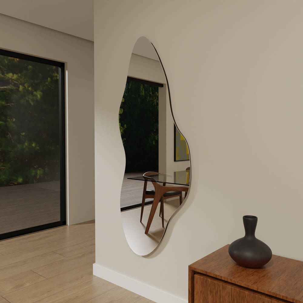 Espelho Organico Grande 150cm x 60cm 170cm x 70cm Orgânico Decorativo Corpo Inteiro Quarto Banheiro Holl Grande Luxo em Oferta na Shopee