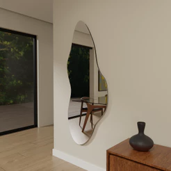 Espelho Organico Grande 150cm x 60cm 170cm x 70cm Orgânico Decorativo Corpo Inteiro Quarto Banheiro Holl Grande Luxo
