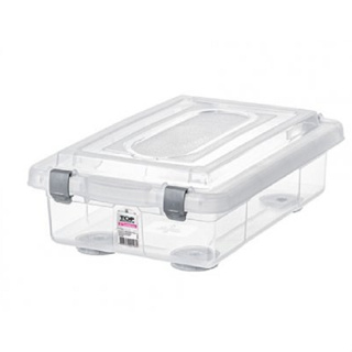 Caixa Organizadora Top Stok Baixo 2,3 Litros Cristal Transparente Casa Organizada em Oferta na Shopee