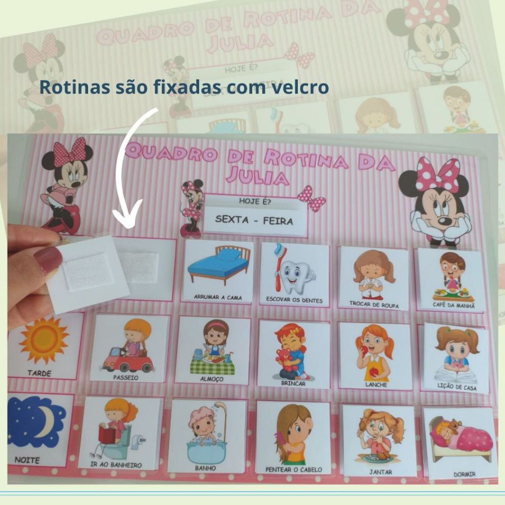 QUADRO DE ROTINA PERSONALIZADO - MENINA em Oferta na Shopee