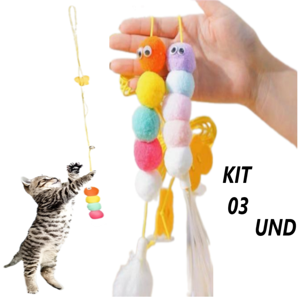 3 Brinquedo Gato Porta Suspenso Pendurar Na Porta Elástico lagarta centopeia corda