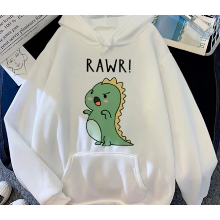 Blusa Moletom Canguru Unissex Dinossauro Fofo T Rex