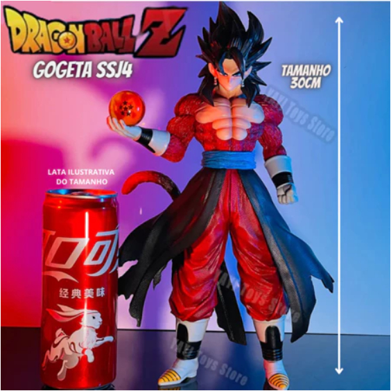 Gogeta SSJ4 30cm Super Saiyajin 4 Heroes Dragon Ball Z Dragonball Z Dragonball GT Goku Vegeta Action FIgures bonecos Colecionaveis Geek
