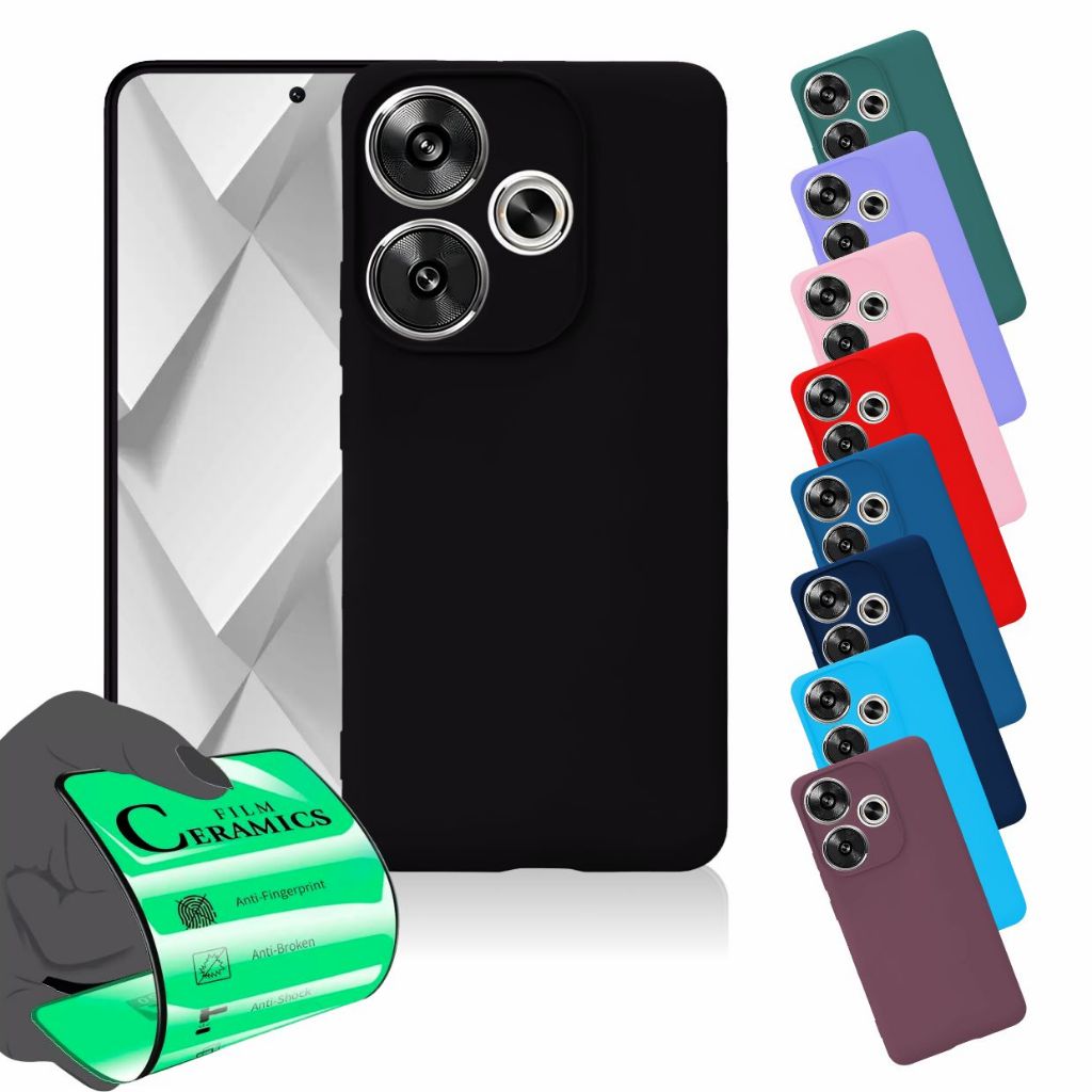 Capa Capinha Anti Shock Aveludada + Pelicula Para Poco F6 em Oferta na Shopee