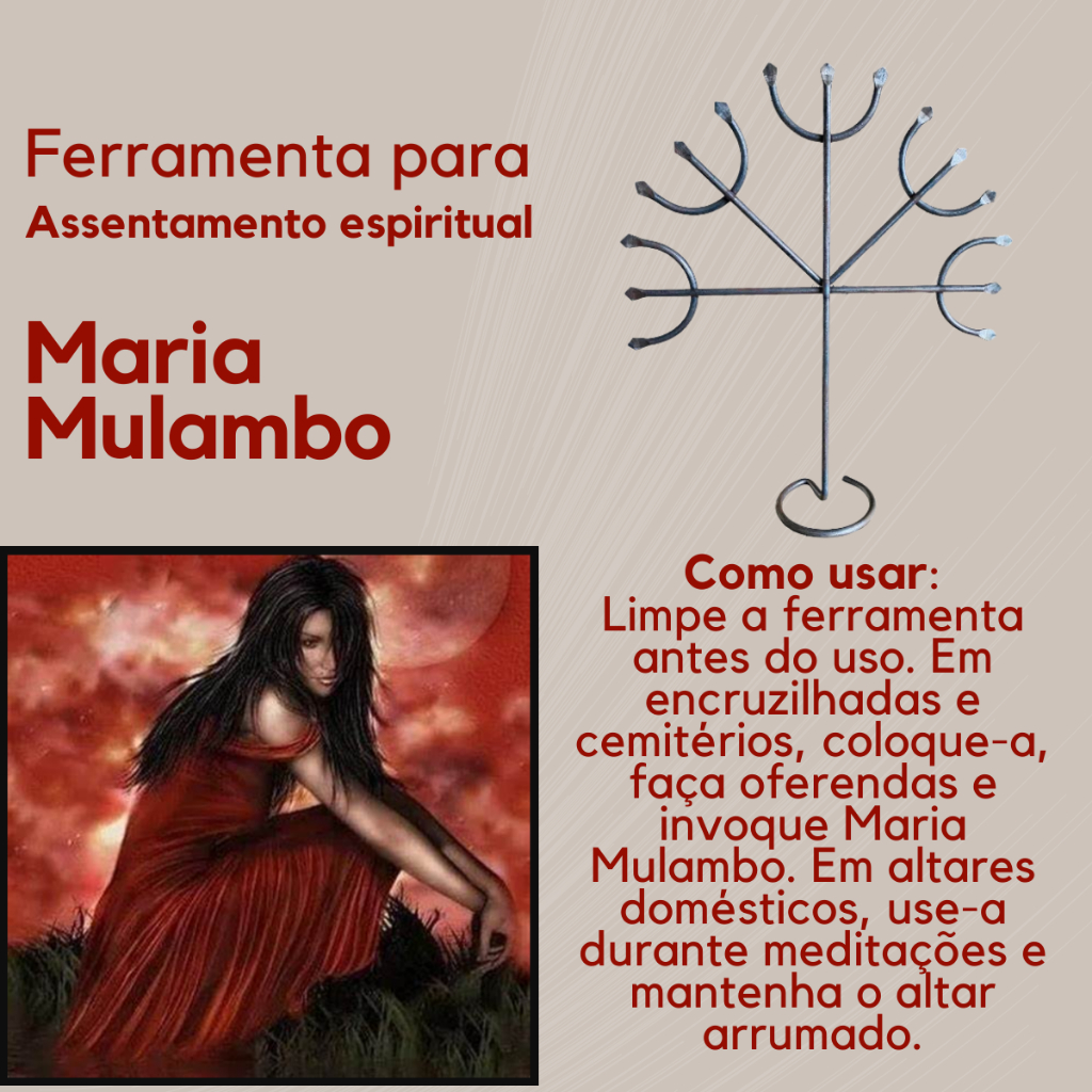 Ferramenta Para Assentamento 35cm Pomba Gira Maria Mulambo em Oferta na Shopee