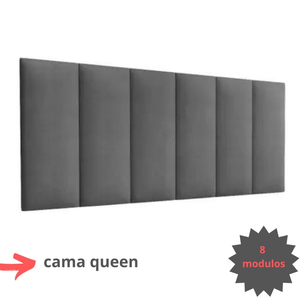 Kit 8 Cabeceiras para Cama de Casal Queen 60x20 Suede Pronta Entrega