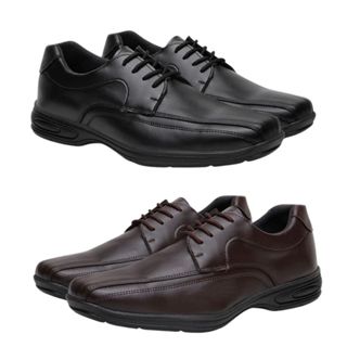 Kit 2 Pares sapato social masculino barato promoção com palmilha confort plus em Oferta na Shopee
