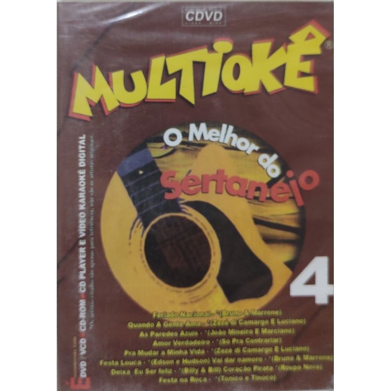 Dvd Multiokê Karaokê O Melhor do Sertanejo 4 Lacrado