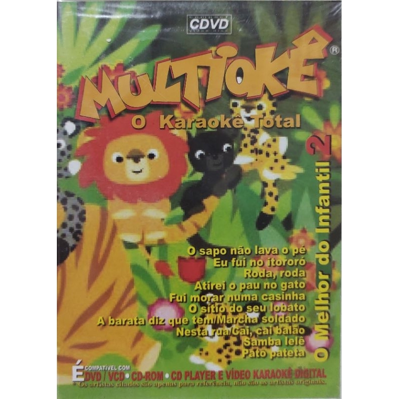 Dvd Multioke Karaoke Total O Melhor do Infantil 2 Lacrado