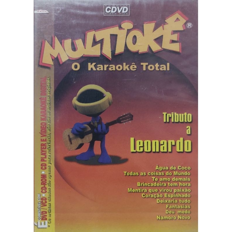 Dvd Multioke Karaoke Total Tributo a Leonardo Lacrado