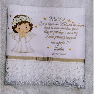 Toalha para Batizado Anjinho / Toalha Batismo em Oferta na Shopee