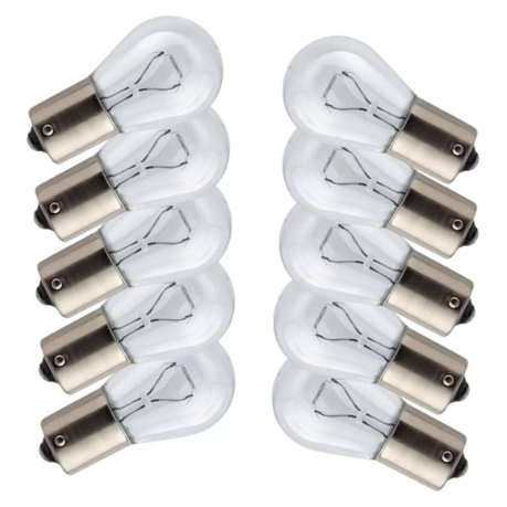 Lampada 1 Polo ou 2 Polos Amarela Halógena Original Freio Seta Pisca Carro Moto 21/5w 12v