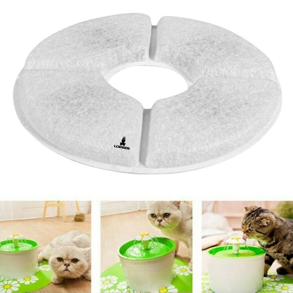 Kit com 4 Filtros Refil Lorben para Bebedouro Gato Cão Fonte Pet Filtra e Purifica Água em Oferta na Shopee