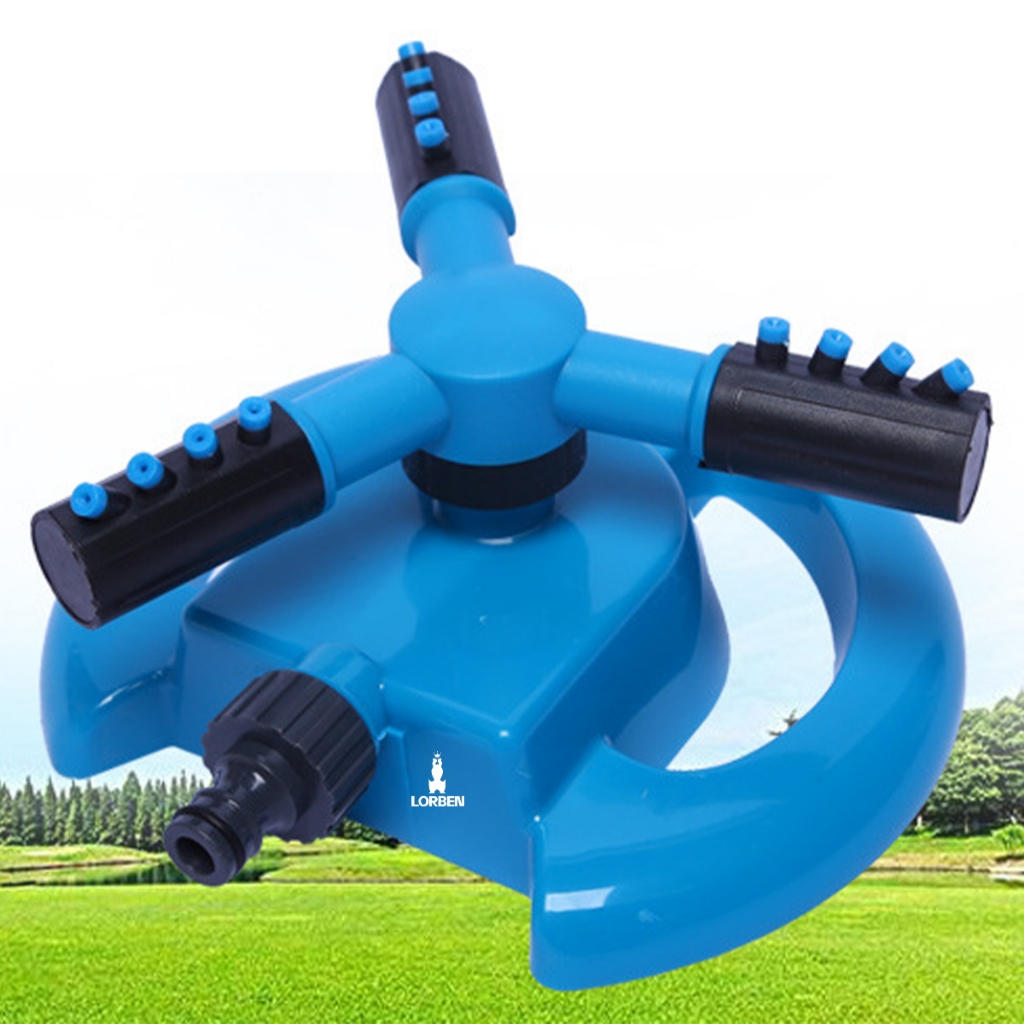 Aspersor Irrigador Lorben 360 Graus 3 Saídas Giratório Jardim Gramado Horta