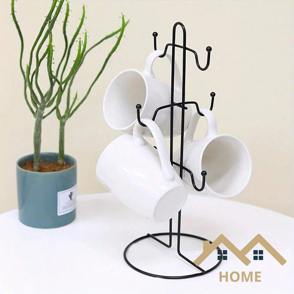 Suporte Organizador Porta Xicaras Canecas com Alça em Metal Decoração para Cozinha no Cantinho do Café em Oferta na Shopee