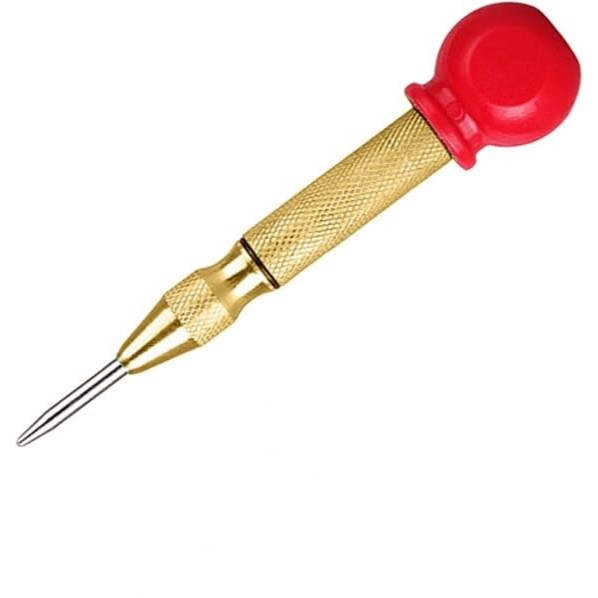 Punção Automático Para Marcar Furo Ferro E Metal Aço Dourado