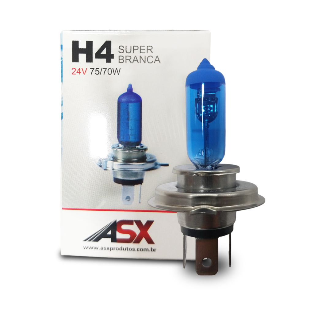 Lâmpada Super Branca Halogêneo H4 24v 75/70w - Unidade ou kit em Oferta na Shopee