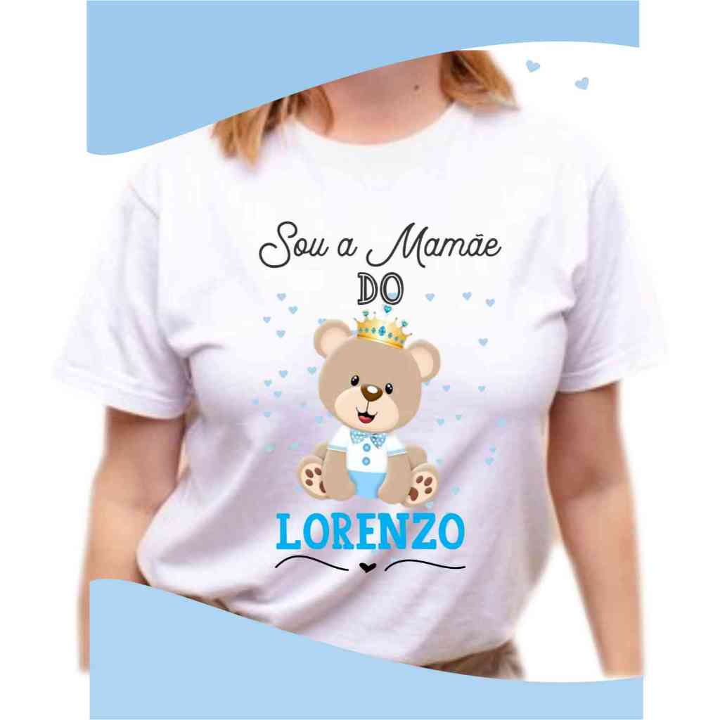 Camisa personalizada sou a mamãe ursinho príncipe azul