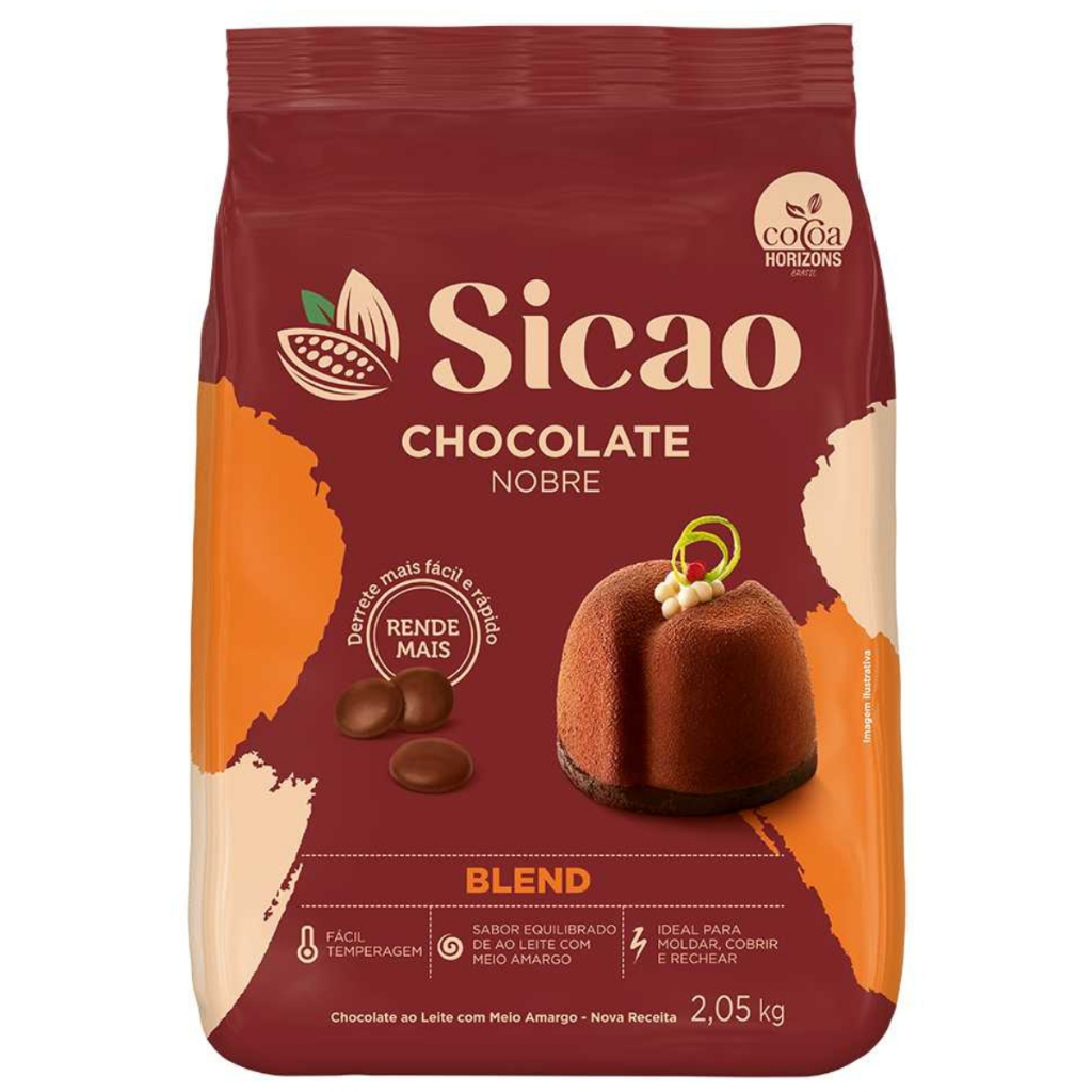 Gotas de Chocolate Nobre Blend 2,05Kg - Sicao em Oferta na Shopee