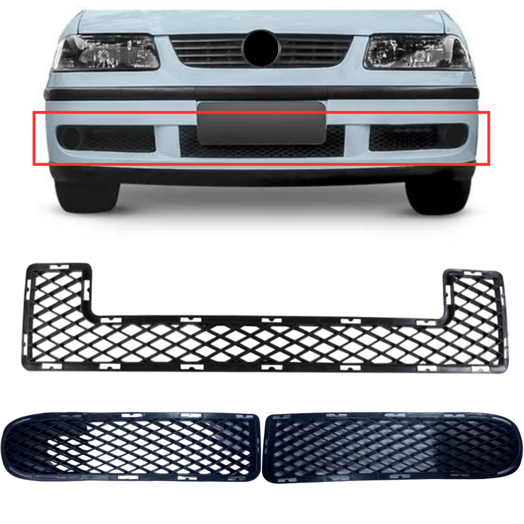 Kit Grades Do Parachoque Gol G3 Fase 1 1999 2000 2001 2002 2003 2004 2005 Com Milha E Sem Milha em Oferta na Shopee