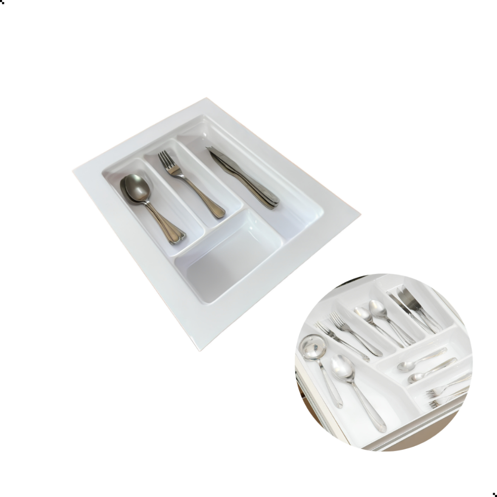 Divisor De Talher Ajustável Para Gavetas OG-26 Branco/Cinza/Porta Talher/organizador De Talher