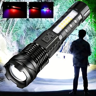 Lanterna Recarregável Super Potente Iluminação Exterior Acampamento Pesca Lâmpada De Alumínio em Oferta na Shopee