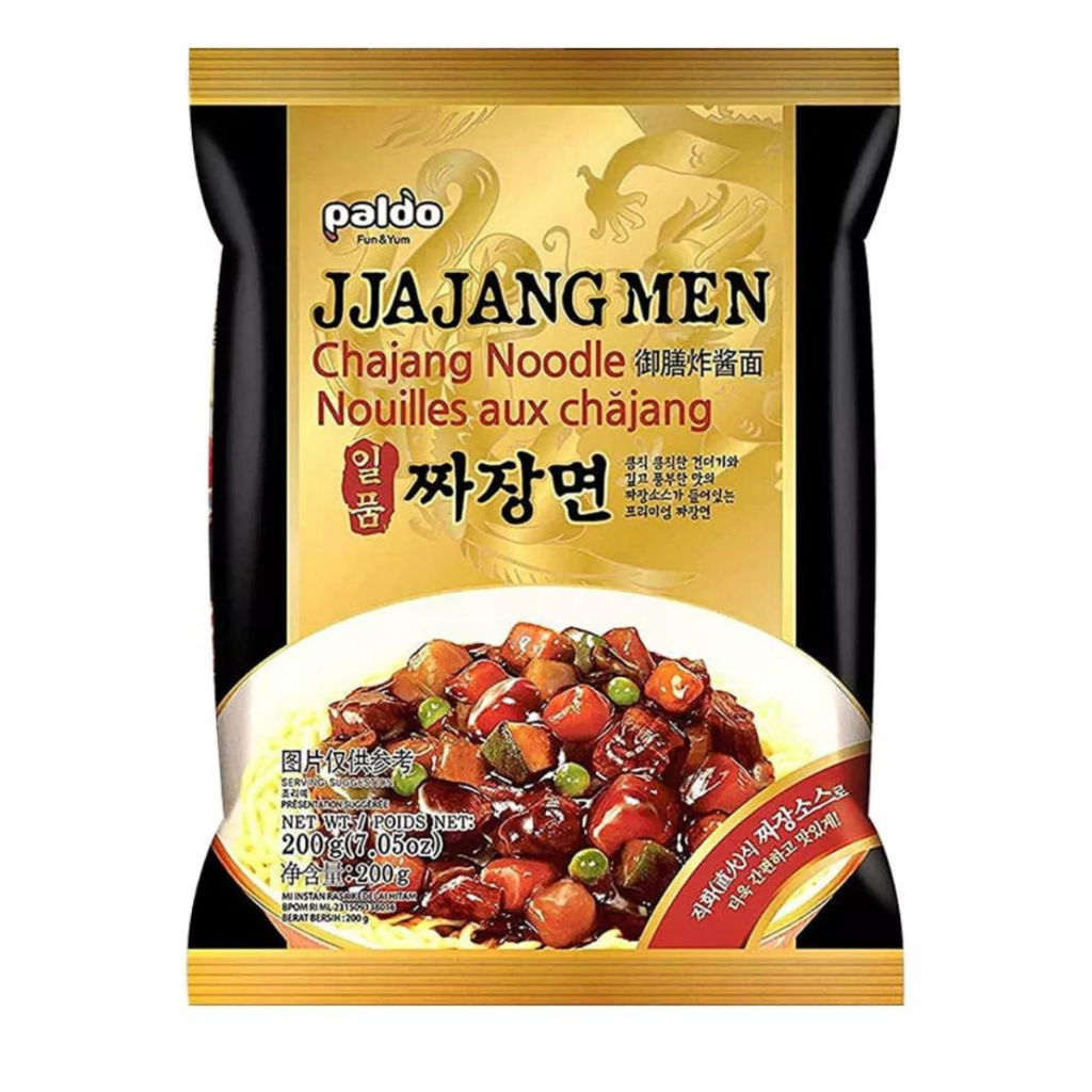 Lamen Coreano Jjajangmen Tipo Chajangmen Paldo - 200 Gramas