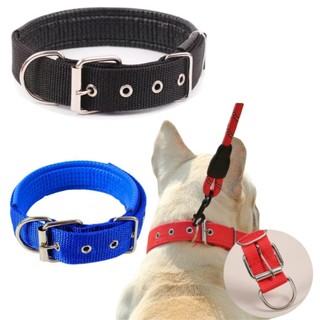 Coleira de Nylon Dupla Camada de Forro Com Costura Reforçada Fivela de Metal Para Cachorr…