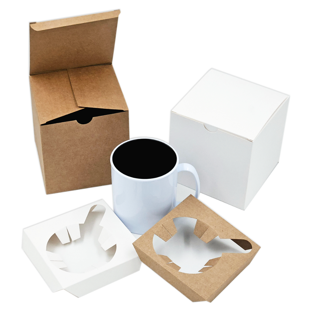 Caixas para Caneca de porcelada com BERÇO e montagem flash em 3SEG. medidas 11,6cm X 11,6