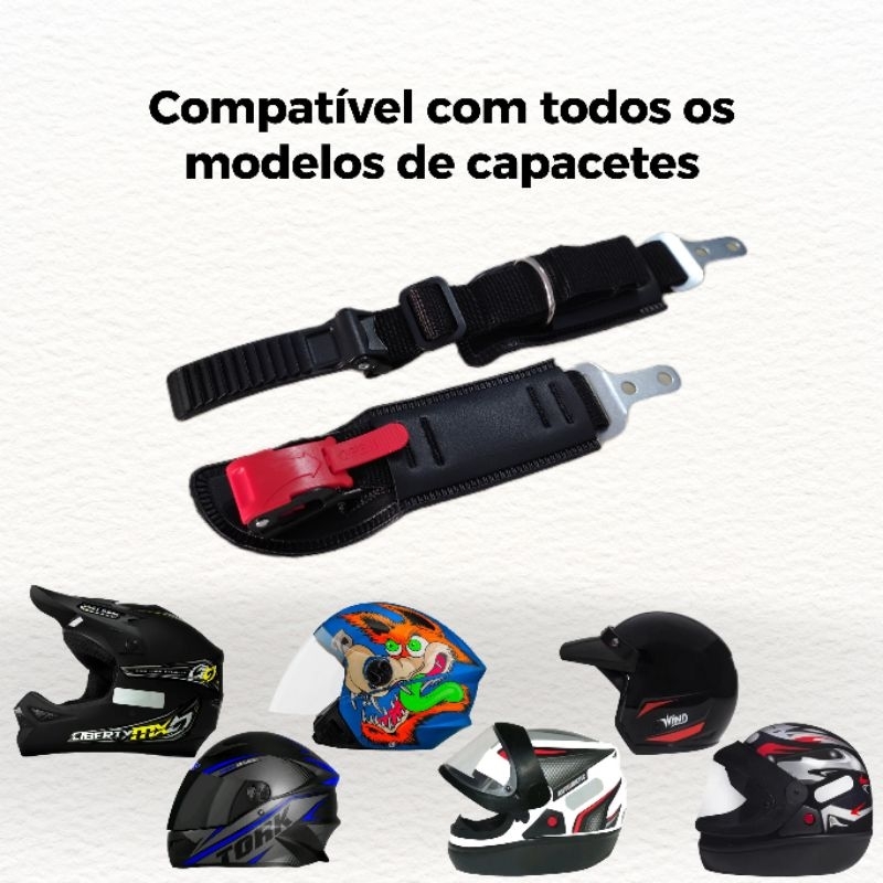 Cinta Jugular para Capacete universal (Completa) com Engate rápido e Fecho micrômetro