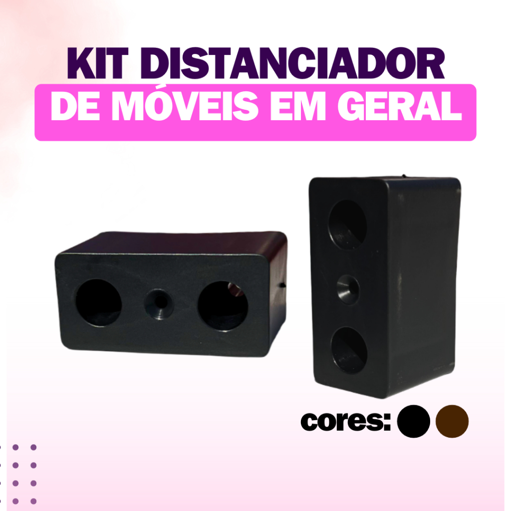 Distanciador mini pe para  Móveis em Geral - Acompanha parafuso/ M em Oferta na Shopee