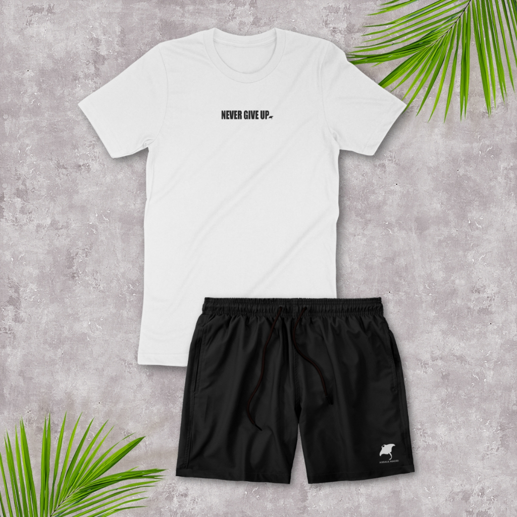 Conjunto Masculino Plus Size Camiseta 100% Algodão Bermuda e Short Masculino Passeio Academia Casual