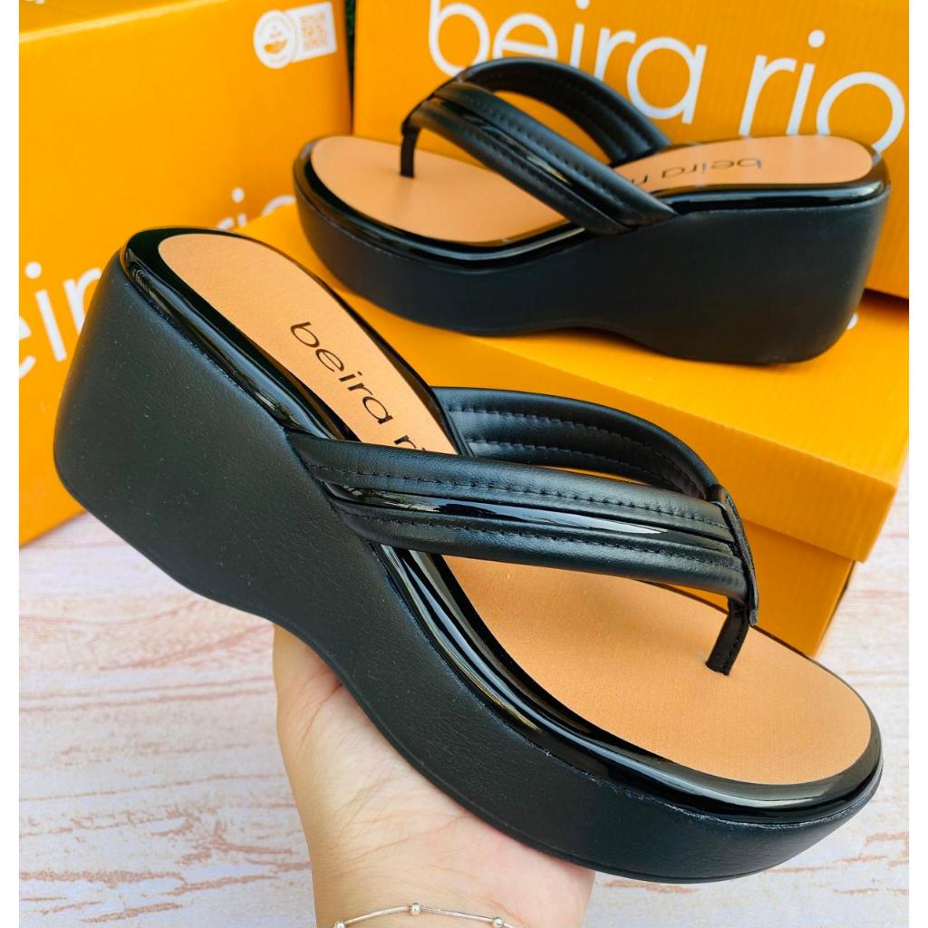 Tamanco Salto Sandália Feminina Beira Rio Confortável Plataforma em Oferta na Shopee