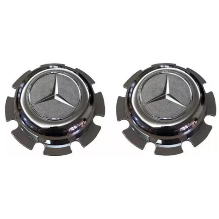 Kit de 2 Sobre Tampa Cubo Dianteiro Roda Caminhão Mb Axor Mercedes