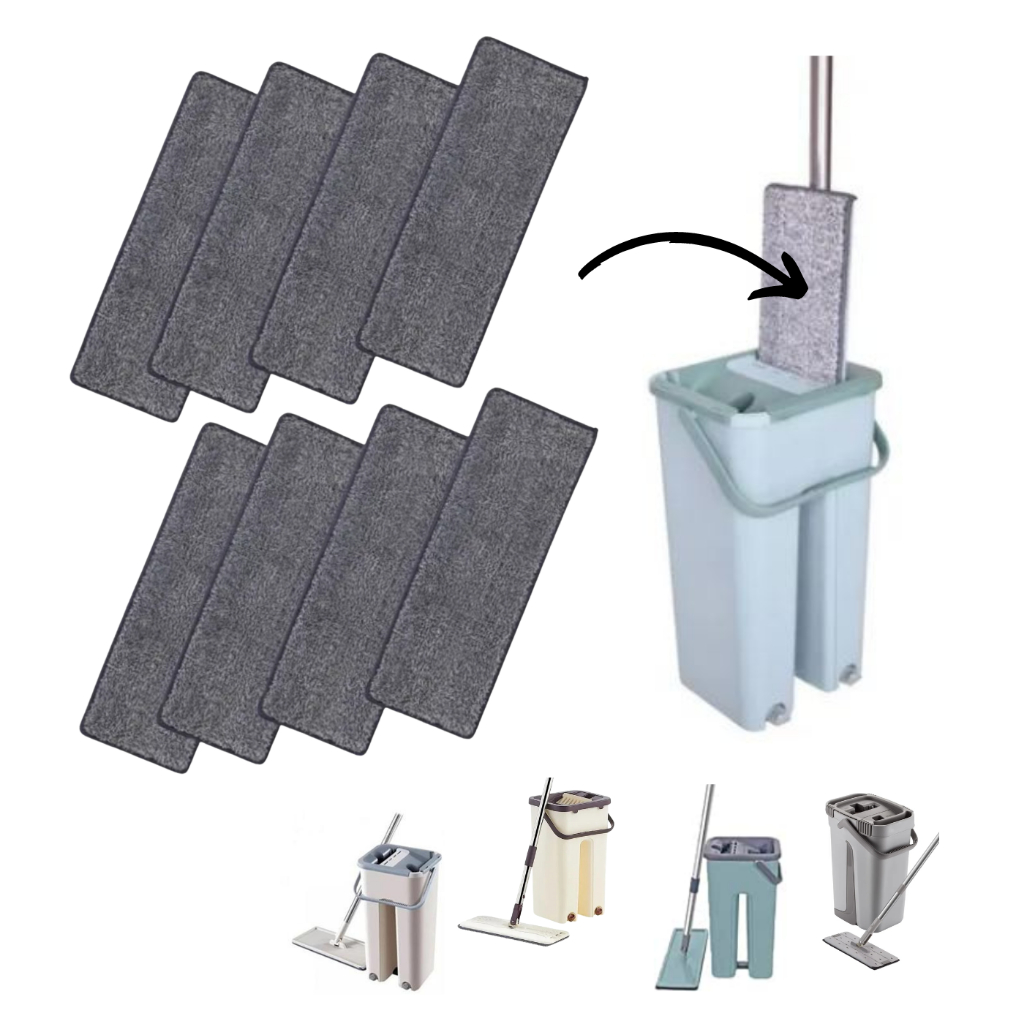 Refil Flat Mop Esfregão Vassoura Mágica Balde  Lava E Seca