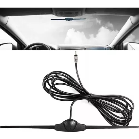 Antena Interna Automotiva Rádio Am Fm Universal Cinoy Parabrisa Carro Onibus Caminhão