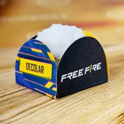 40~200 PORTA FORMINHA FREE FIRE GAMER FESTCOLOR (CHOCO)