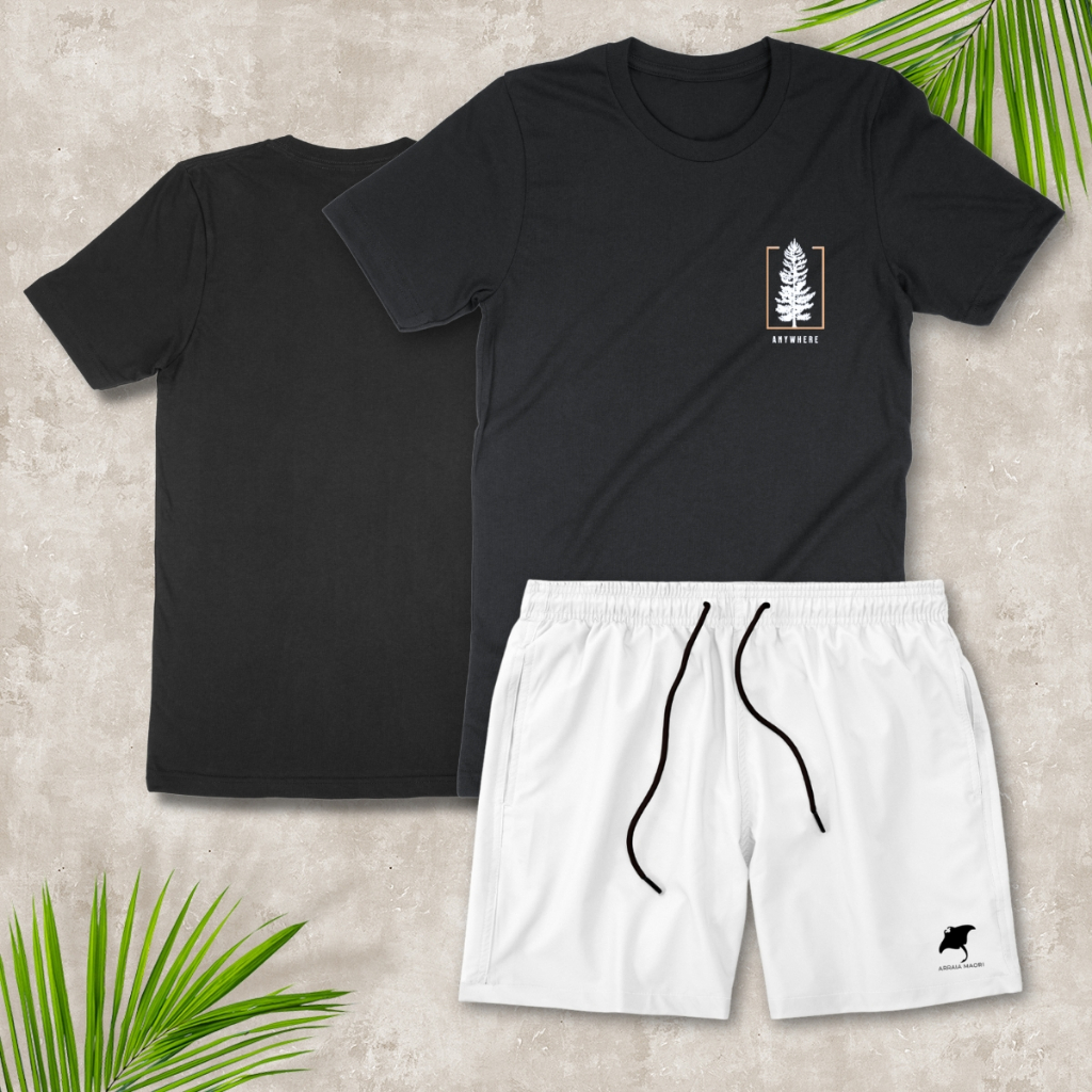 Conjunto Masculino Estampa Anywhere Plus Size Camiseta  e short Masculino Mauricinho Academia casual