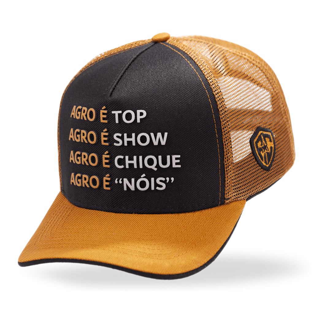 Boné Agro é Nóis Agro é Show Agro é Chique Agro é Top Trucker Telinha Masculino Feminino Telinha