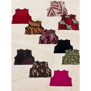 Kit 10 Top Cropped lindo gola alta tamanho único moda blogueira  blusinha fitness academia em Oferta na Shopee