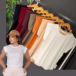 kit 2 Blusas Feminina Muscle tee Lisa Ribana Canelada Gola Redonda Básica Social Elegante em Oferta na Shopee