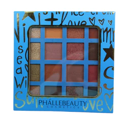 Paleta de Sombras Blue 16 Cores PhálleBeauty PH7003